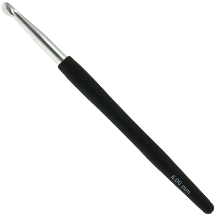Lana Grossa Crochet hook with soft grip/aluminum 6mm