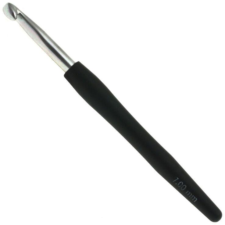 Lana Grossa Crochet hook with soft grip/aluminum 7mm