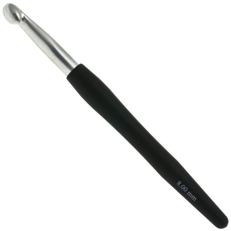 Lana Grossa Crochet hook with soft grip/aluminum 8mm