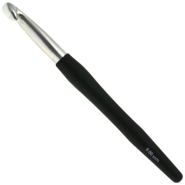 Lana Grossa Crochet hook with soft grip/aluminum 9mm