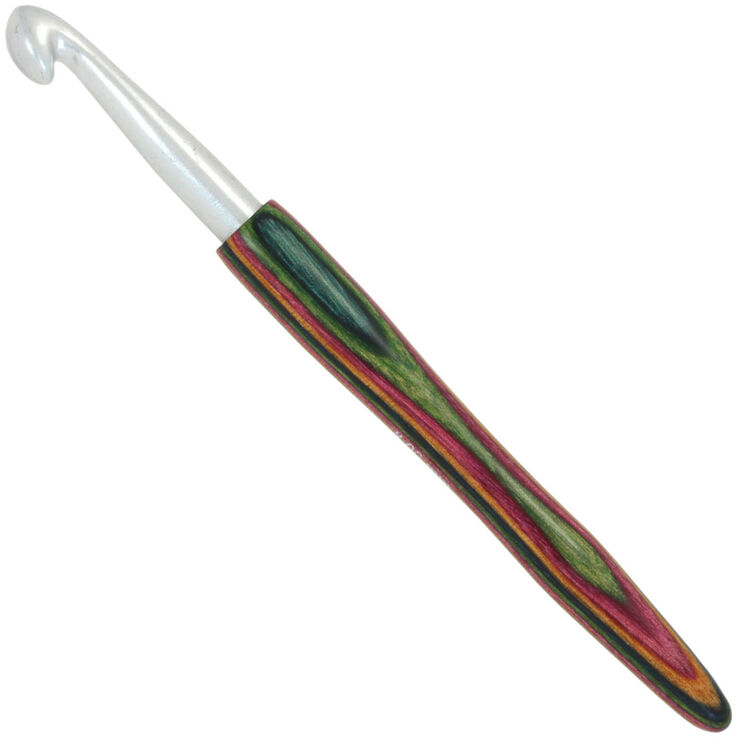 Lana Grossa Crochet hook aluminum with handle design-wood color 8mm