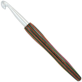 Lana Grossa Crochet hook aluminum with handle design-wood color 9mm