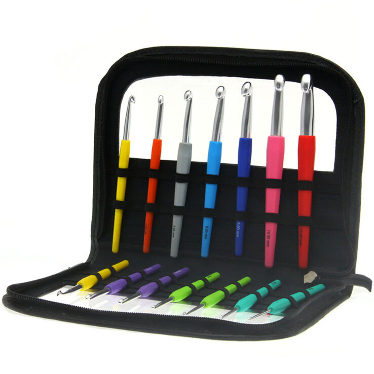 Lana Grossa Crochet hook-set design color (with soft grip)