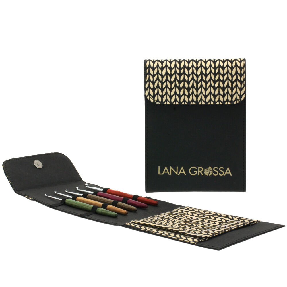 Lana Grossa / Knit Pro Crochet hook-set design-wood Signal small