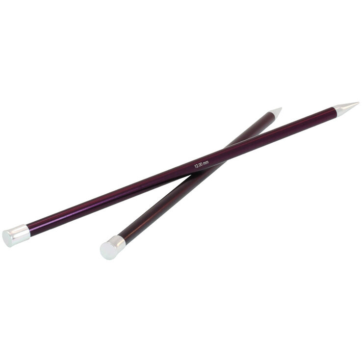 Lana Grossa Single pointed needles aluminum rainbow 12mm