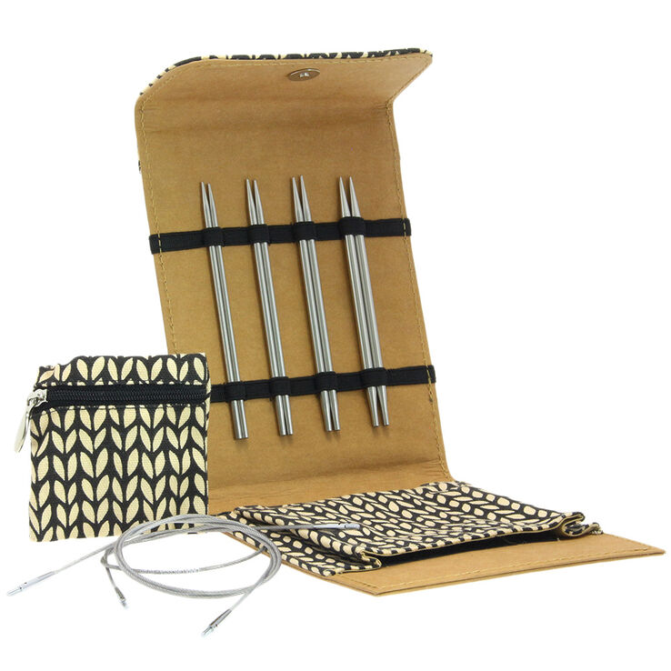 Lana Grossa Interchangeable needle set stainless steel small (brown)