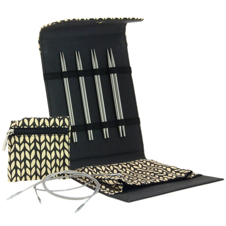 Lana Grossa Interchangeable needle set stainless steel small (black)