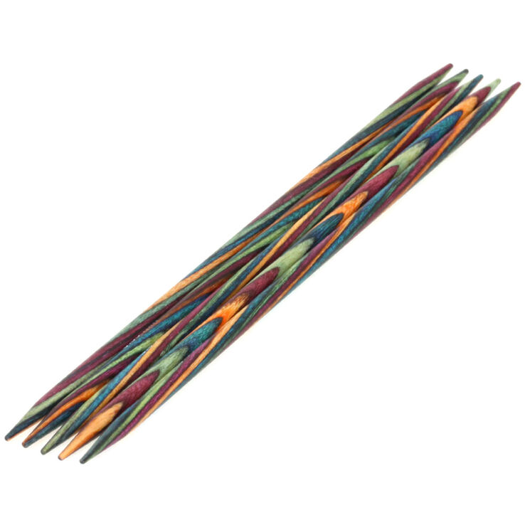 Lana Grossa Double pointed needles design-wood multicolor 3,5mm/15cm