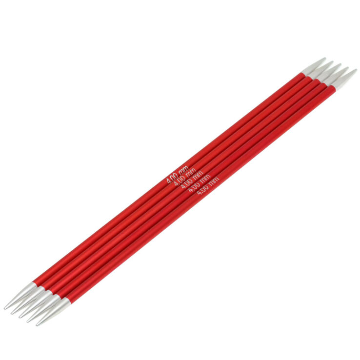 Lana Grossa Double pointed needles aluminum Rainbow 4mm/20cm