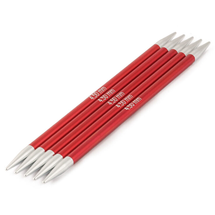 Lana Grossa Double pointed needles aluminum Rainbow 4,5mm/15cm