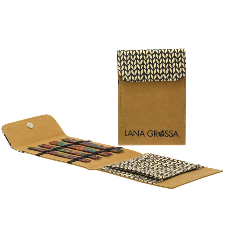 Lana Grossa Double pointed needle set design-wood Multicolor 15cm (brown)
