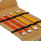 Lana Grossa Double pointed needle set aluminium rainbow 15cm (brown)