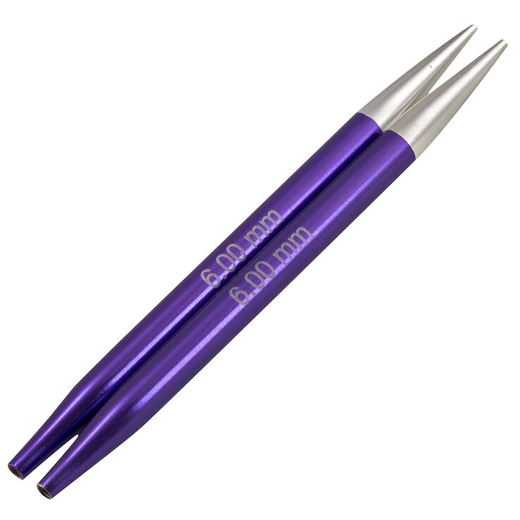Lana Grossa Needle tips Vario aluminium rainbow 6mm short