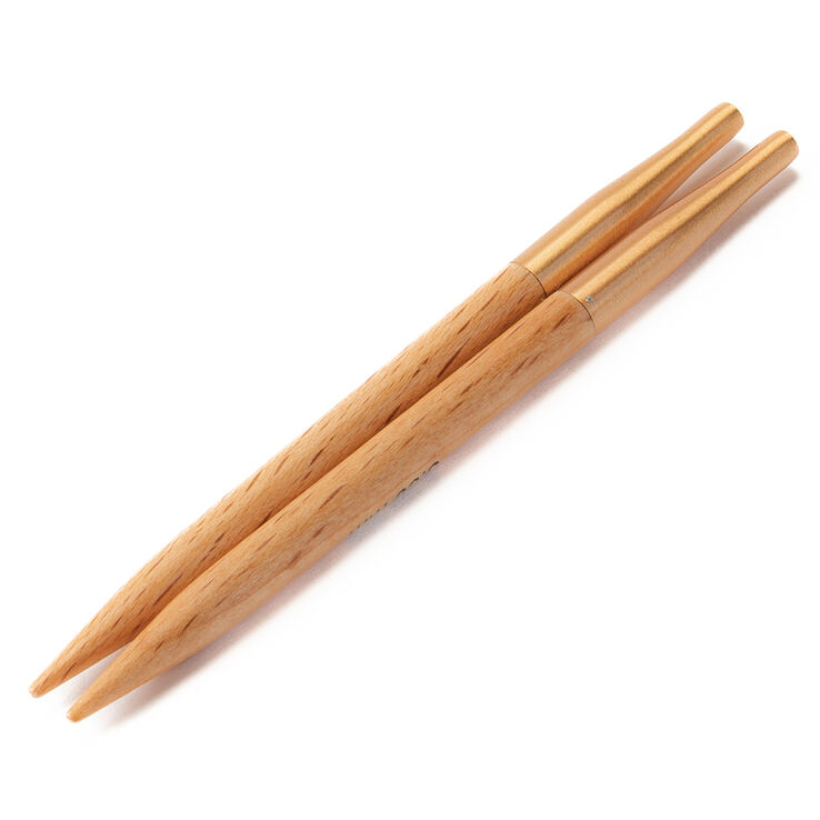 Lana Grossa Needle tips Vario beech (Tanja Steinbach Edition) 5mm short