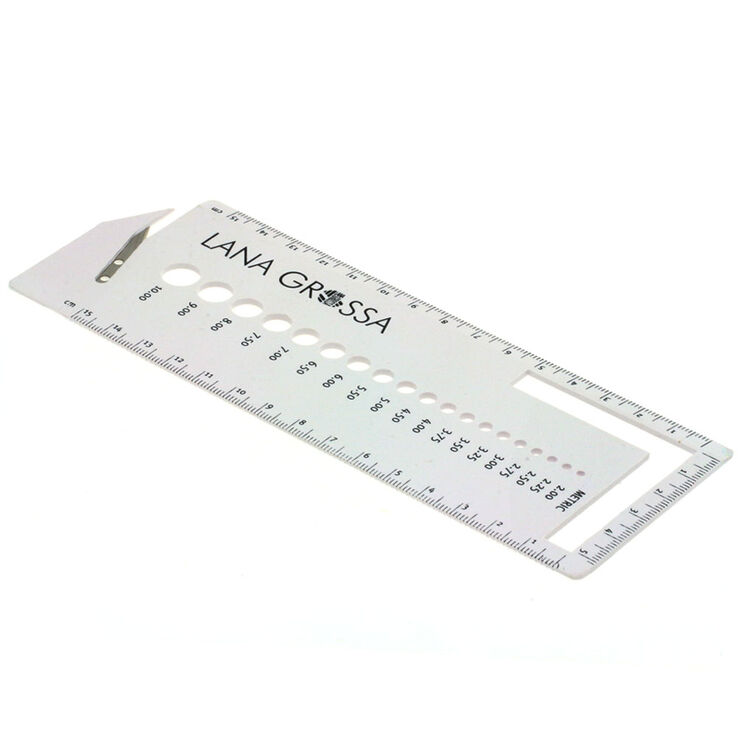 Lana Grossa Knitting needle gauge