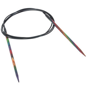 Lana Grossa Circular knitting needle design-wood multicolor 3,25mm/100cm