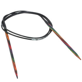 Lana Grossa Circular knitting needle design-wood multicolor 3,75mm/100cm
