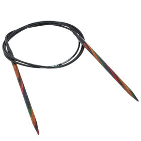 Lana Grossa Circular knitting needle design-wood multicolor 4mm/100cm