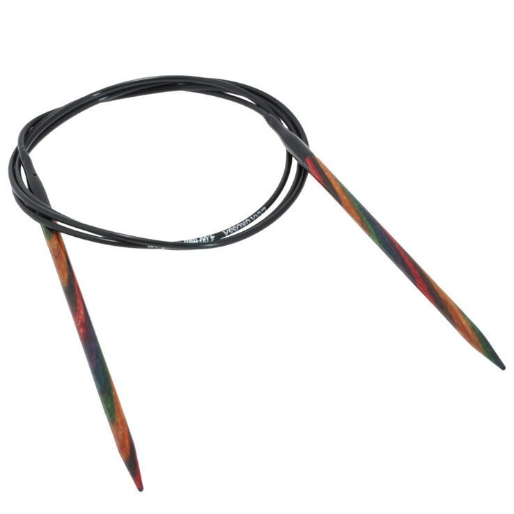 Lana Grossa Circular knitting needle design-wood multicolor 4mm/100cm