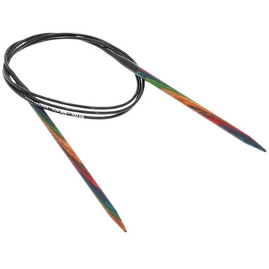 Lana Grossa Circular knitting needle design-wood multicolor 4,5mm/100cm