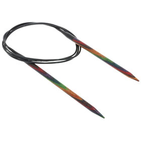 Lana Grossa Circular knitting needle design-wood multicolor 5mm/100cm