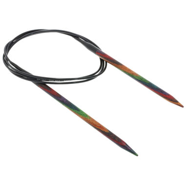 Lana Grossa Circular knitting needle design-wood multicolor 5mm/100cm