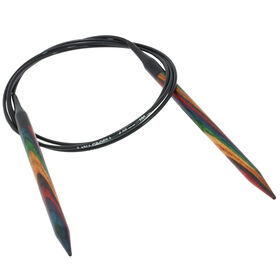 Lana Grossa Circular knitting needle design-wood multicolor 6mm/100cm