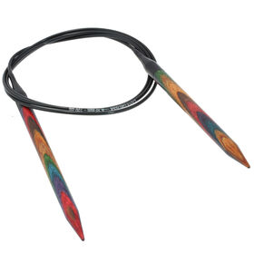 Lana Grossa Circular knitting needle design-wood multicolor 6,5mm/100cm