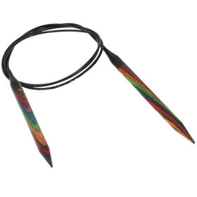 Lana Grossa Circular knitting needle design-wood multicolor 7mm/100cm
