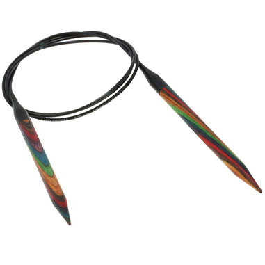 Lana Grossa Circular knitting needle design-wood multicolor 7mm/100cm