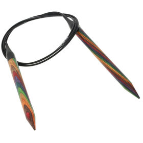 Lana Grossa Circular knitting needle design-wood multicolor 8mm/100cm