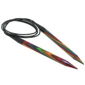 Lana Grossa Circular knitting needle design-wood multicolor 10mm/120cm