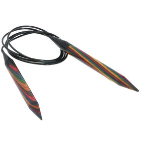 Lana Grossa Circular knitting needle design-wood multicolor 12mm/120cm