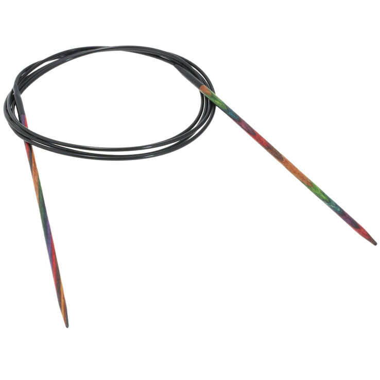 Lana Grossa Circular knitting needle design-wood multicolor 2,5mm/120cm