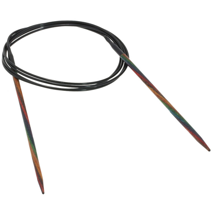 Lana Grossa Circular knitting needle design-wood multicolor 3mm/120cm