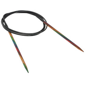 Lana Grossa Circular knitting needle design-wood multicolor 3,5mm/120cm