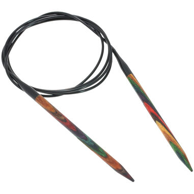 Lana Grossa Circular knitting needle design-wood multicolor 5,5mm/120cm