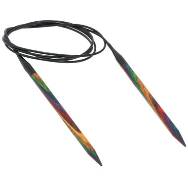 Lana Grossa Circular knitting needle design-wood multicolor 6mm/120cm