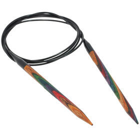 Lana Grossa Circular knitting needle design-wood multicolor 6,5mm/120cm