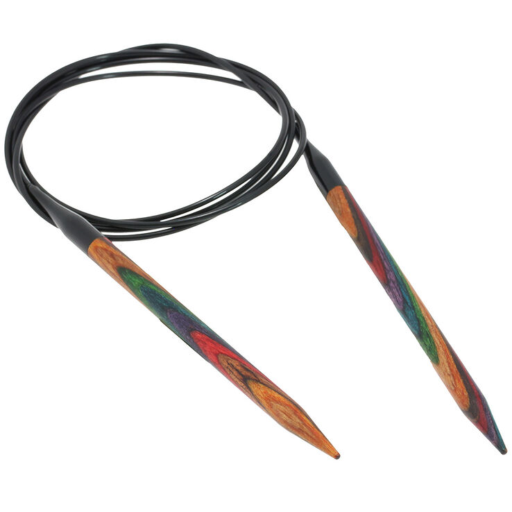 Lana Grossa Circular knitting needle design-wood multicolor 6,5mm/120cm