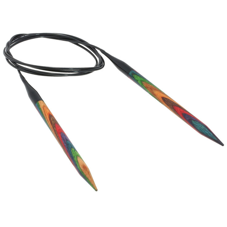 Lana Grossa Circular knitting needle design-wood multicolor 8mm/120cm