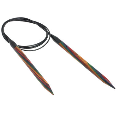 Lana Grossa Circular knitting needle design-wood multicolor 9mm/120cm