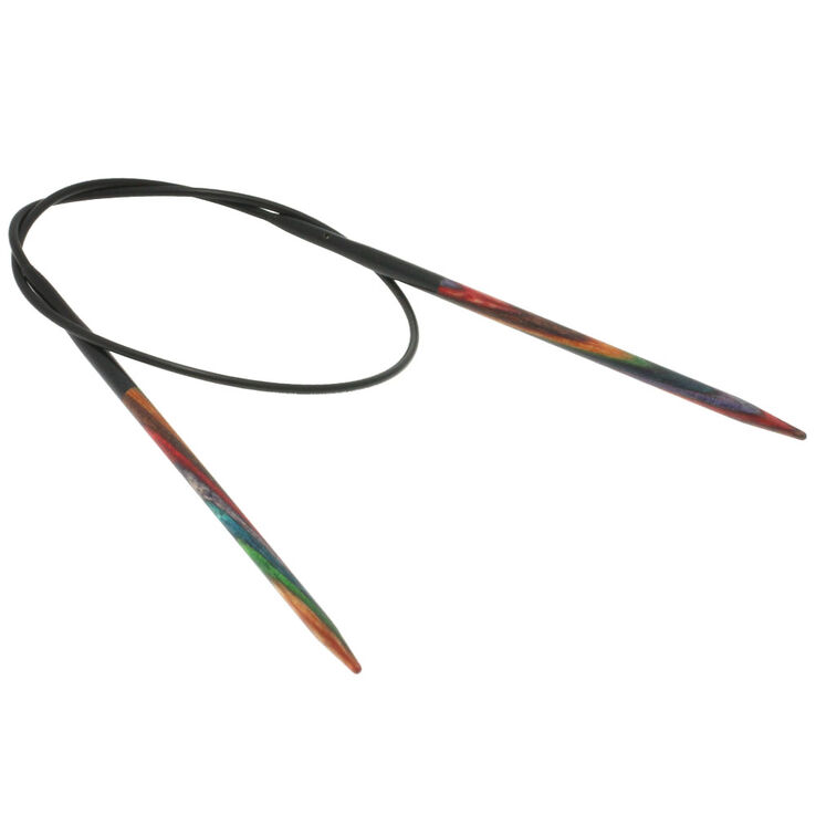 Lana Grossa Circular knitting needle design-wood multicolor 3mm/40cm