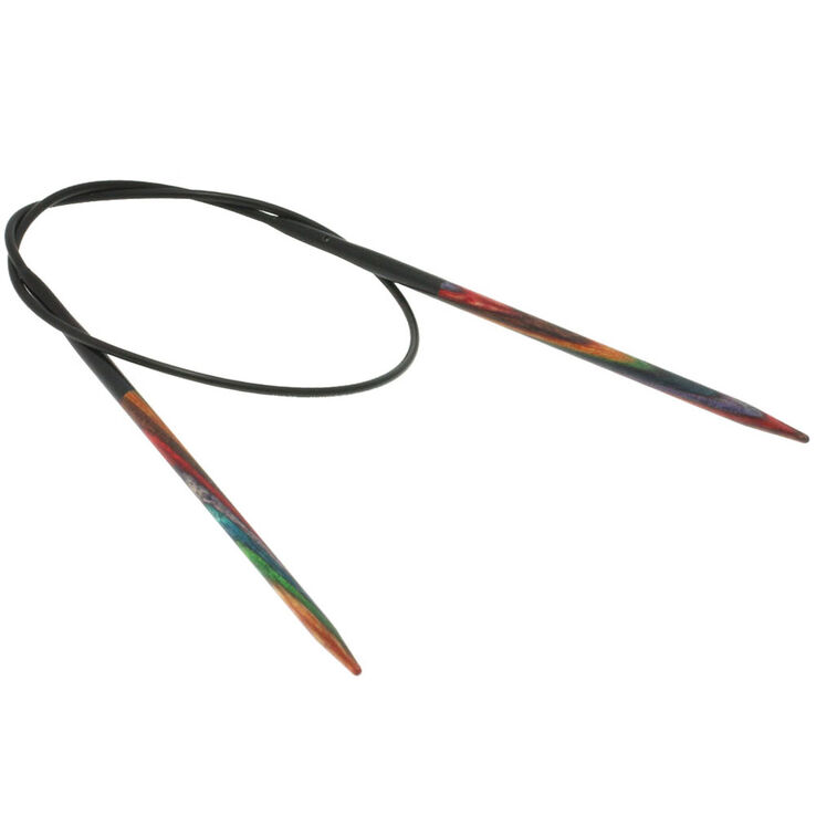 Lana Grossa Circular knitting needle design-wood multicolor 3,25mm/40cm