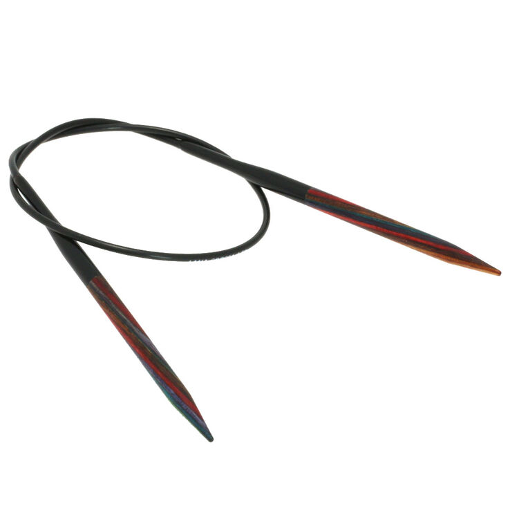Lana Grossa Circular knitting needle design-wood multicolor 4,5mm/40cm