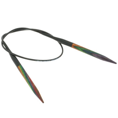 Lana Grossa Circular knitting needle design-wood multicolor 5mm/40cm