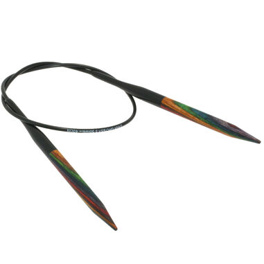 Lana Grossa Circular knitting needle design-wood multicolor 5,5mm/40cm