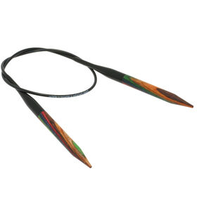 Lana Grossa Circular knitting needle design-wood multicolor 6mm/40cm