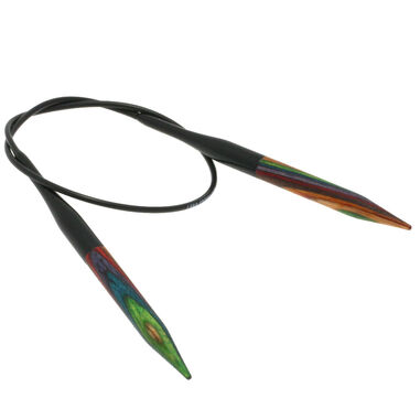 Lana Grossa Circular knitting needle design-wood multicolor 6,5mm/40cm