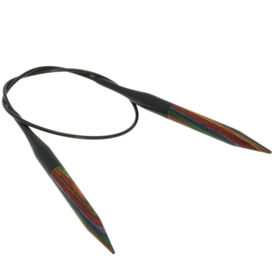 Lana Grossa Circular knitting needle design-wood multicolor 7mm/40cm